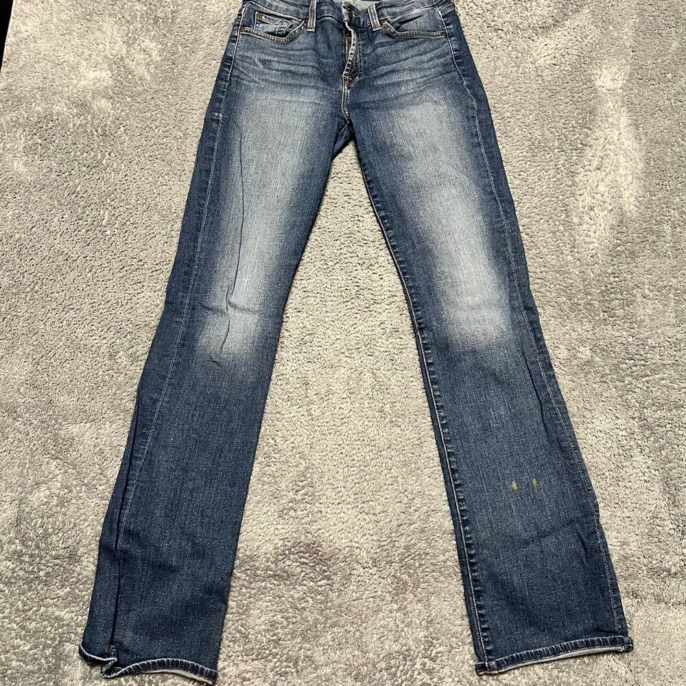 7 for all Mankind Jeans Womens 30 Kimmie Bootcut Mid Rise Blue Denim**
